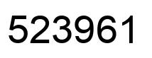 Number 523961 black image