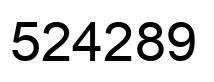Number 524289 black image