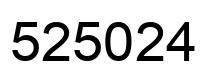 Número 525024 imagen negro