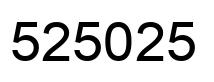 Número 525025 imagen negro