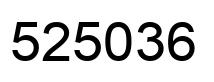 Number 525036 black image