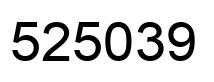 Number 525039 black image