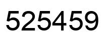 Number 525459 black image