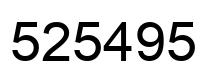Number 525495 black image