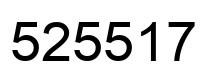 Number 525517 black image