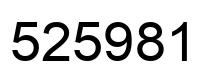 Número 525981 imagen negro