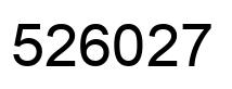 Número 526027 imagen negro