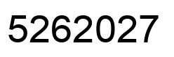 Number 5262027 black image