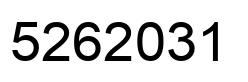 Number 5262031 black image