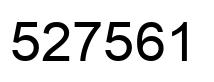 Number 527561 black image