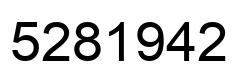 Number 5281942 black image