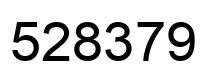 Number 528379 black image