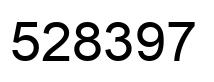 Number 528397 black image