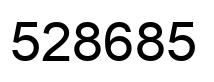 Number 528685 black image