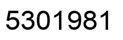 Number 5301981 black image