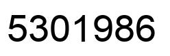 Number 5301986 black image