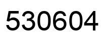 Number 530604 black image