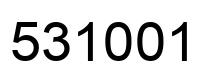 Number 531001 black image
