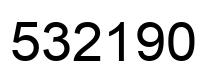 Number 532190 black image