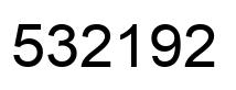 Number 532192 black image