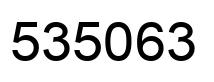 Number 535063 black image