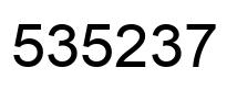 Number 535237 black image