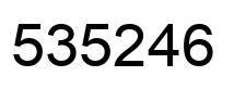 Number 535246 black image