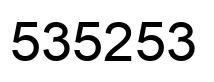 Number 535253 black image