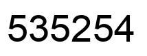 Number 535254 black image