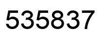 Number 535837 black image
