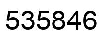 Number 535846 black image