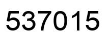 Number 537015 black image