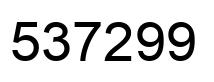 Number 537299 black image