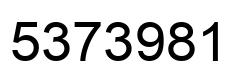 Number 5373981 black image