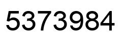 Number 5373984 black image