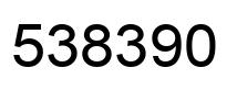 Number 538390 black image