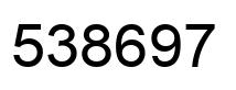Number 538697 black image