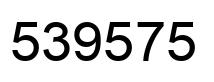 Number 539575 black image
