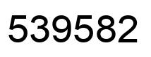Number 539582 black image