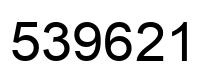 Number 539621 black image