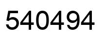 Número 540494 imagen negro