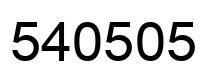 Número 540505 imagen negro