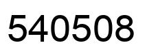 Número 540508 imagen negro