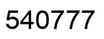 Number 540777 black image
