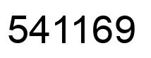 Number 541169 black image