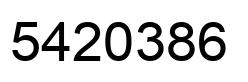 Número 5420386 imagen negro