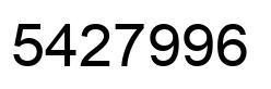 Number 5427996 black image