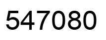 Número 547080 imagen negro