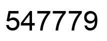 Number 547779 black image