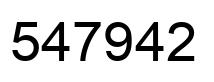 Number 547942 black image